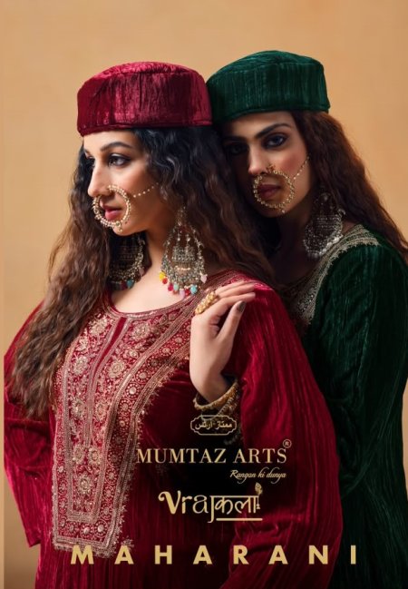 Maharani By Mumtaz Arts Crush Velvet Designer Salwar Suits